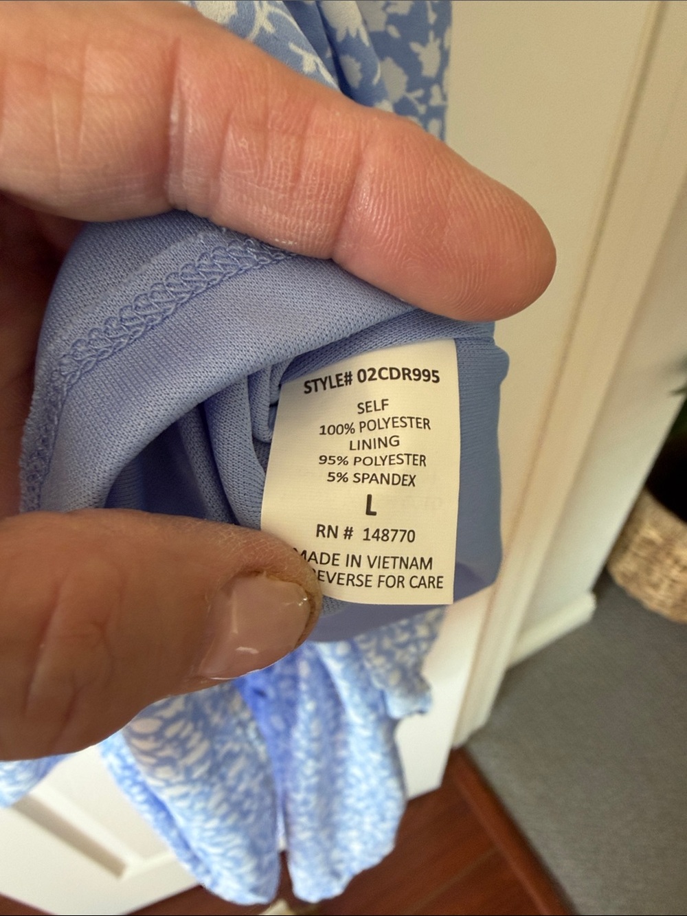 NWT Sienna Sky Light Blue Floral Maxi Dress - Picture 6 of 7